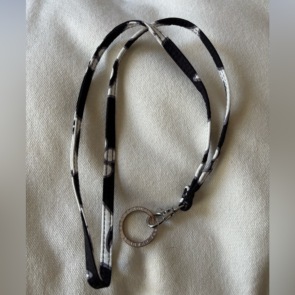 Vera Bradley Black and White Lanyard